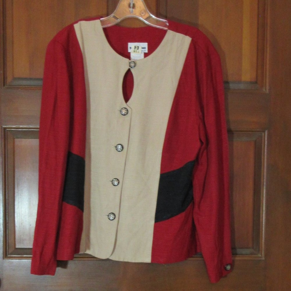 PERCEPTIONS Career Office Jacket Top Size 12